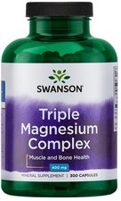 Triple Magnesium Complex 400mg 300 gelatin caps - Mineral Supplement - Exp.10/28 0.16 per thousand milligrams