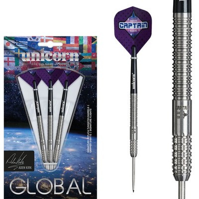 22 Gram UNICORN GLOBAL ADEN KIRK  90% TUNGSTEN STEEL TIP DARTS