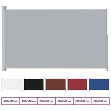 Seitenmarkise Ausziehbar Schwarz Windschutz Sichtschutz Mehrere Auswahl vidaXL