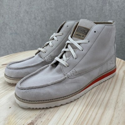 Adidas x Ransom Grey Suede Moc Toe Chukka Boots 11 Red Stripe Sole