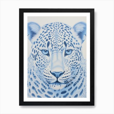 Leopard 4 Kunstdruck gerahmt Wandbild Poster Leinwanddruck Bild