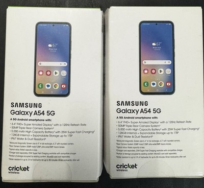(BRAND NEW SEALED BOX) Samsung Galaxy A54 5G 128GB Cricket Wireless Black A546U