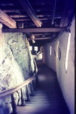 1950s 35mm Slide Underground Tunnel Mine Shaft Wooden Beams Light Interior Rough