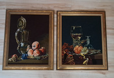 Gobelin Bilder 2  Handarbeit 49x61 cm mit Goldrahmen sehr stilvolle Motive