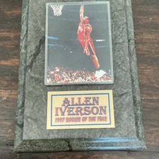 Allen Iverson 1997 Rookie of the Year Basketball Sports Trading Card. rookie card picture
