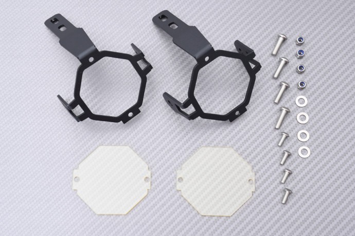 Cache phare antibrouillard voyage type Road pour BMW R 1250 RS en road-trip