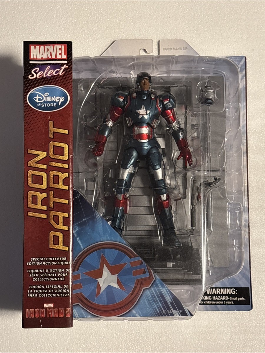 IRON PATRIOT ダイキャストフィギュア IRON MAN 3 Marvel Diamond Select Iron Patriot Iron Man 3 Disney Store Excl