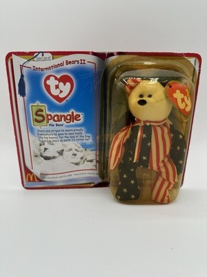 Ty Beanie ''Spangle The Bear'' Mcdonalds Rare Retired Tag Errors 1999/2000 New