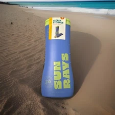 Secret Storage Sunscreen Bottle Safe Hidden Compartment Travel Stash Blue/Green