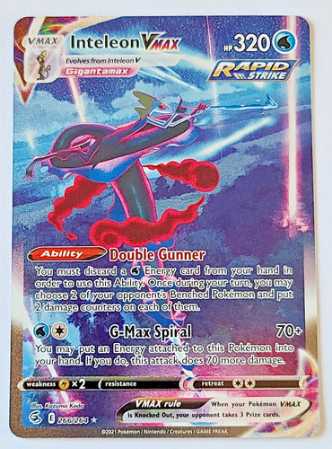 Pokemon TCG: Inteleon VMax Fusion Strike #266/264 Secret Alt. Full Art MINT
