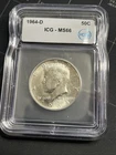 1964 Kennedy Half Dollar 50c Denver Mint MS66 ICG
