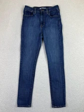 Levis 721 High Rise Skinny Jeans Womens 29 Blue Denim Stretch Slim Fit 721-18882