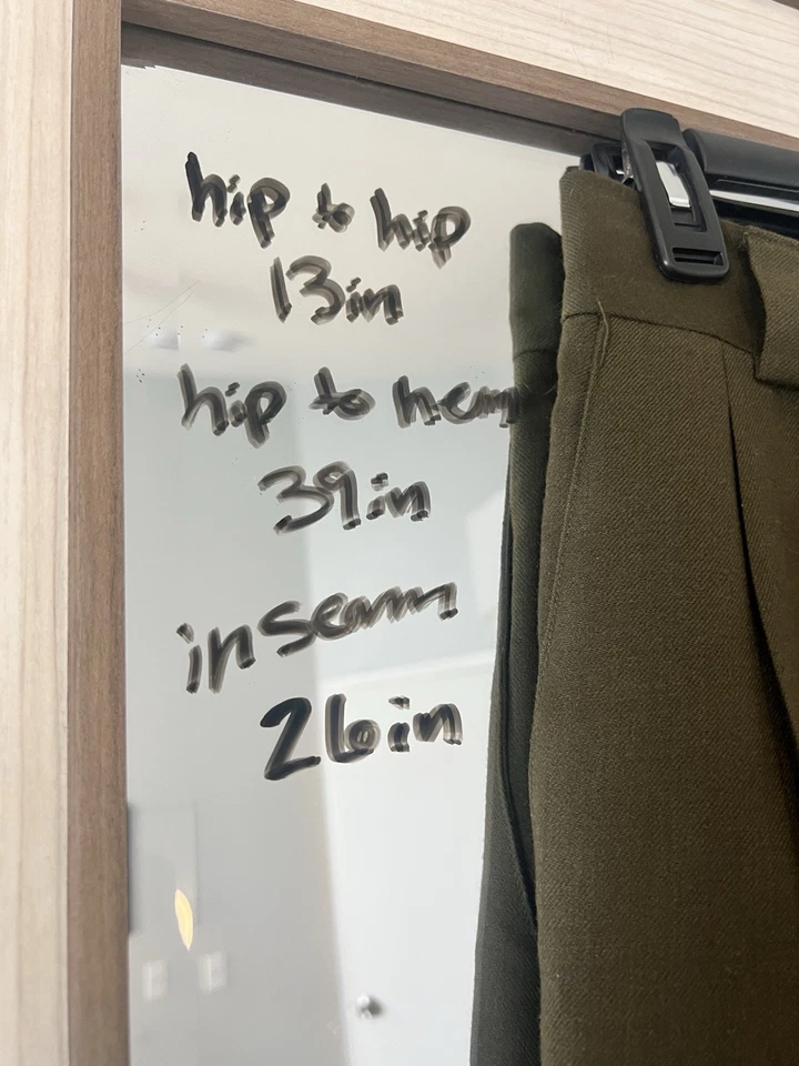 J. Pantalón ancho Crew Essential en mezcla de lana de estudio italiano verde oliva talla 6 Foto 4 de 4