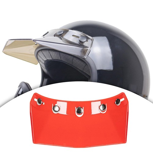 Helmet Visor Peak Protector 5-snap Universal Vintage Open Face Replacement ] - Foto 11 di 25