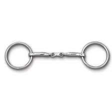 Myler MB 10 French Link Snaffle Loose Ring Horse Bit - Level 1 Stainless Steel
