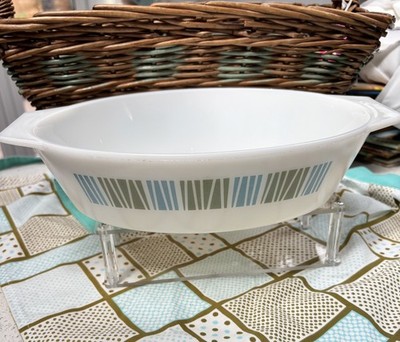 Vintage Pyrex Glas Streichholzmacher ovale Auflaufform 28 cm 