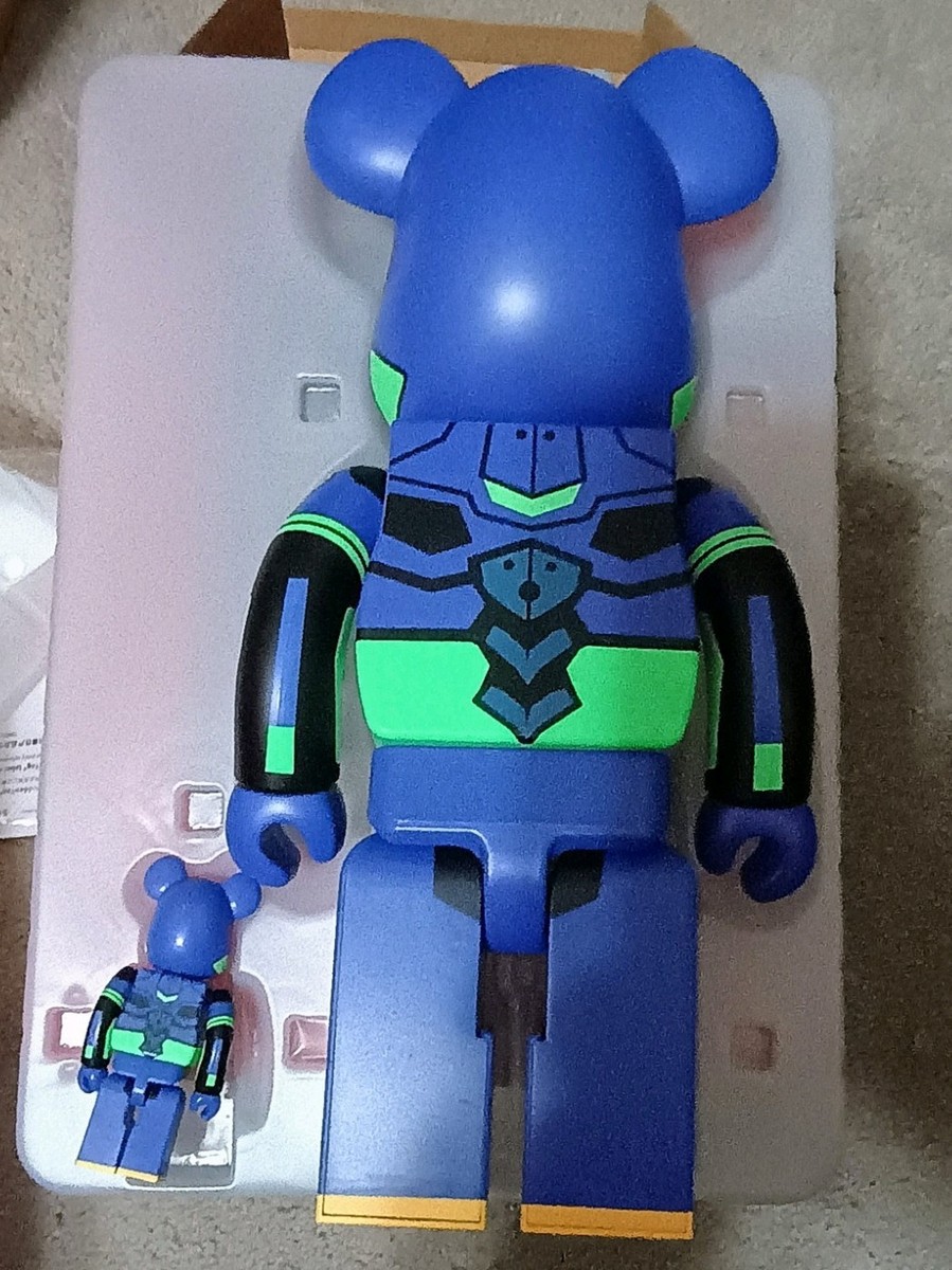 Medicom Toy Bearbrick 400% & 100% Evangelion Be@rbrick Eva Unit 01
