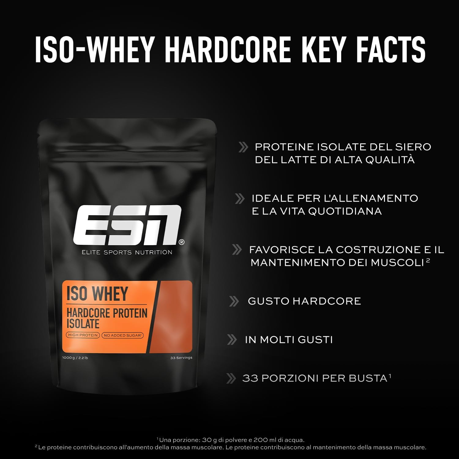 Proteine Isolate Isowhey Hardcore Neutro 1kg - Purezza Certificata - 3