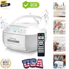 CD Player Boombox Cassette Player Combo with Bluetooth,AM/FM Radio,Stereo Sou...
