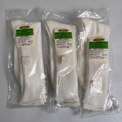 Vintage Sani Gard Plus Socks Adult 10-13 White Work Casual Outdoors Sears 70s