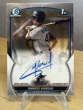 Marco Vargas 2023 Bowman 1st Base Chrome Prospect Auto Miami Marlins CPA-MVA