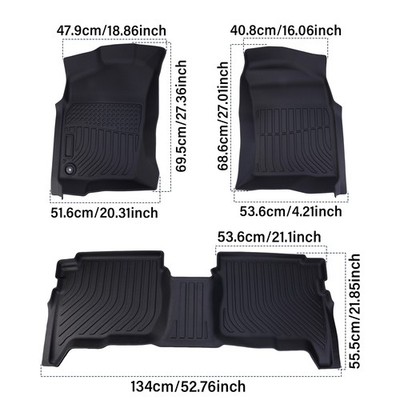 For 1996-2002 Toyota 4Runner Tpe All-Weather Front & Rear Floor Mats Liners Set