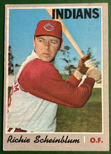 1970 Topps #161 VG Richie Scheinblum Cleveland Indians Baseball Card