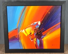 Mandy Wilkinson colorful abstract painting 24" x 20" canvas