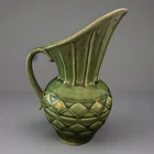 Vintage Shawnee Pottery 808 Pitcher In Green, Marked USA 808