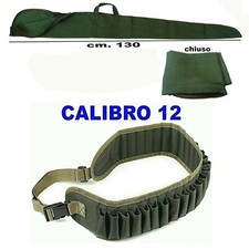 cartuccera calibro 12 + fodero cotone fucile da caccia custodia  kit