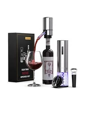 Electric Wine Opener Set, Tomeem Wine Gift with Rechargeable Electric Wine Ae...