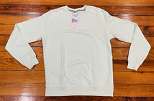 Nike Club Swoosh Fleece Crewneck Sweatshirt Pale Green Men's Medium 637902-394