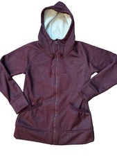 The North Face Maroon Denali Full Zip Fleece Lined Hoodie Jacket Women's Medium