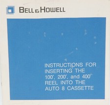 Bell Howell Instructions For Inserting 8mm Movie Film Into The Auto 8 Cassette