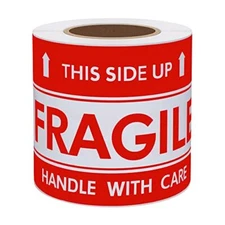 3x5 Inch Fragile Stickers Roll Adhesive Warning Labels for Shipping Box, 100Pcs