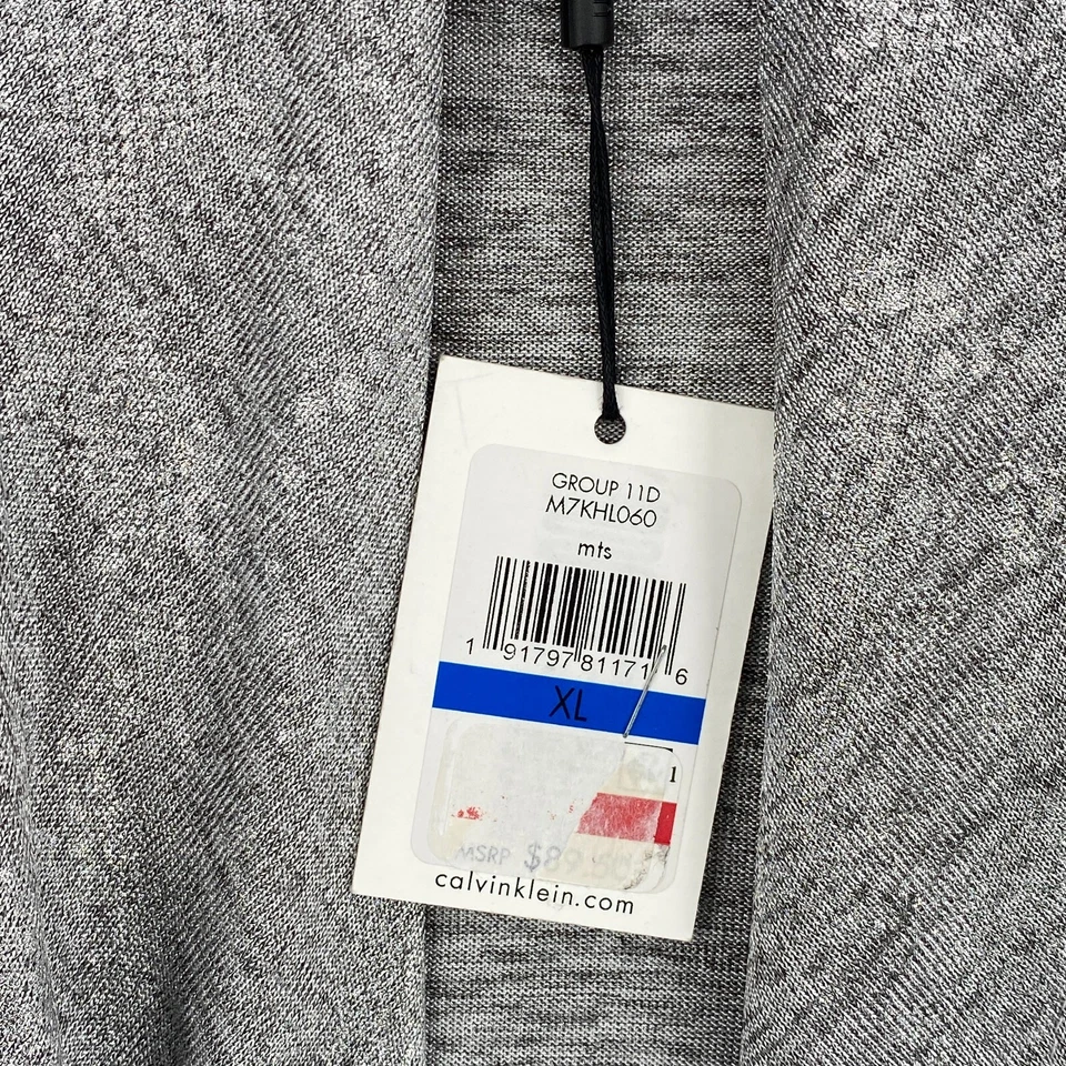 Nuevo con etiquetas Cárdigan Plumero Mujer Calvin Klein Plateado Piel de Serpiente Metálico Frente Abierto XL Foto 4 de 4
