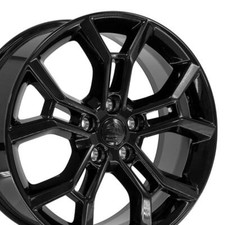 95505 Gloss Black 20 Inch 5x5.0 Wheels Set Fits Jeep Wrangler Gladiator