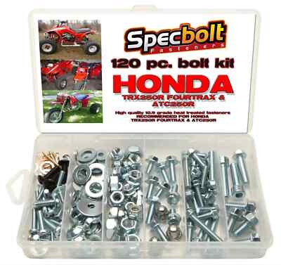 HONDA TRX250 bolt kit Fourtrax ATC250R fender engine frame motor. SPECBOLT 120PC