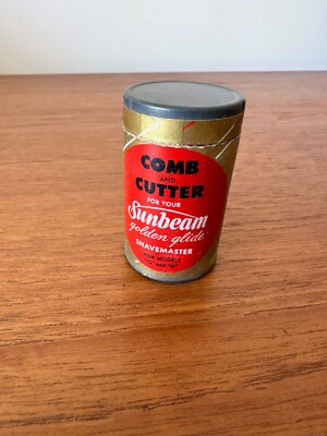Vintage Sunbeam Golden Glide Comb and Cutter Models ''G'' and ''W'' In OG Canister