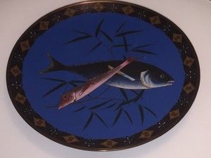 STUNNING ANTIQUE JAPANESE CLOISONNE CHARGER