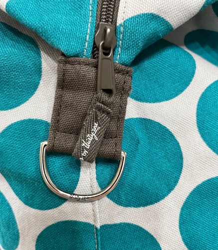Thirty-One Metro Retro Weekender XL Travel Duffel Bag Tote Teal Mod Dot Retired - Picture 11 of 18