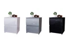 High Gloss 2 Drawer Chest of Drawers Bedside Storage Bedroom Furniture