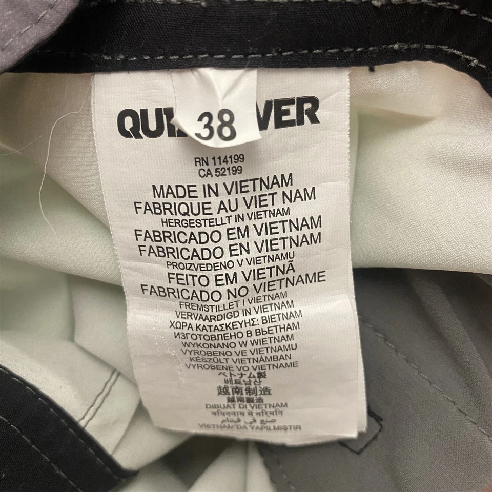 Boardshorts Quiksilver 38 x 9" bloque de color rayas como nuevo/naranja con corbata delantera Foto 4 de 4