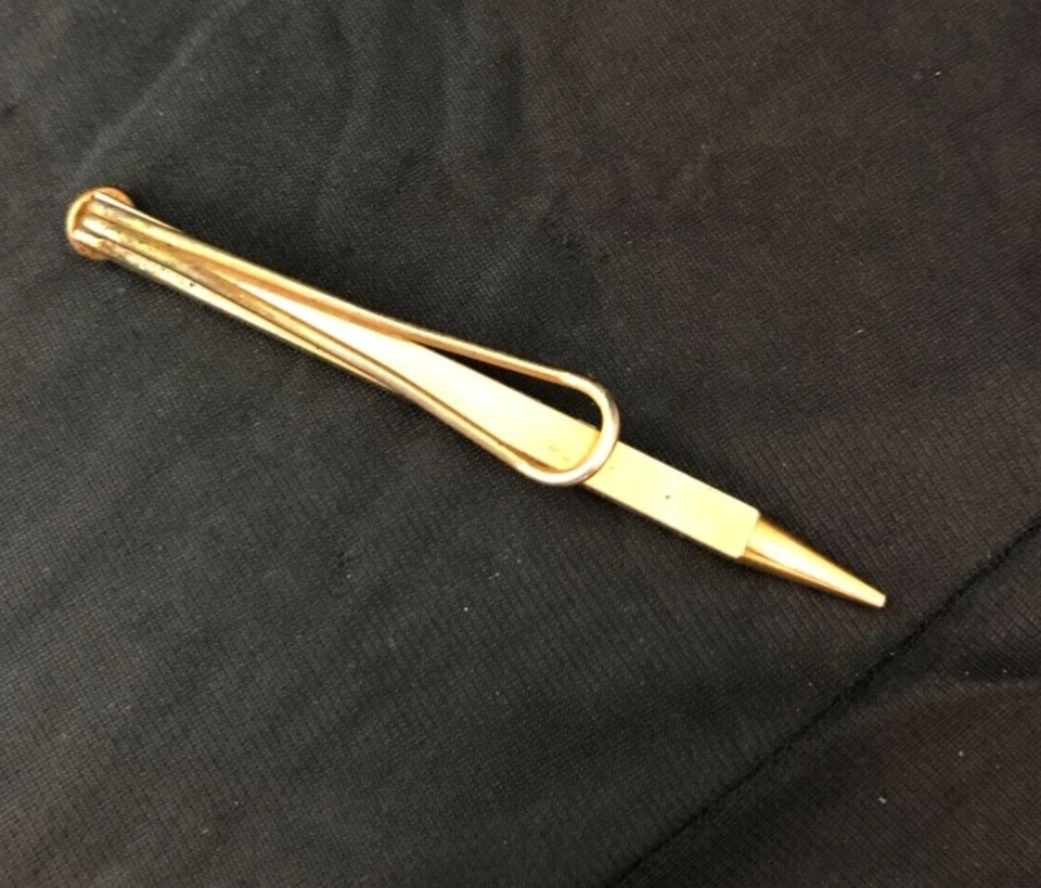 Tie Clip, Designer Anson Red Stone and Mechanical Pencil Mid Century Circa 1950s - Image 2 of 4
