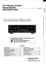 Technical Manual Guide For Harman Kardon DC 5700