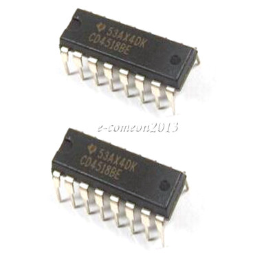50PCS CD4518BE CD4518 TI DIP-16 CMOS DUAL UP-COUNTERS NEW TI