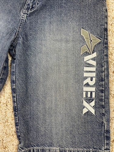 Avirex Boys Denim Flat Front Embroidered Logo Jean Shorts sz 16 (Waist 29") - Picture 6 of 19