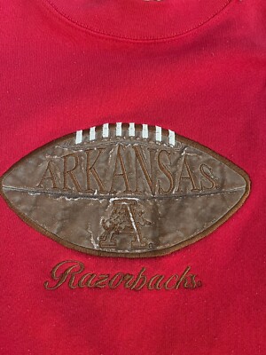 Vintage TSI Arkansas Razorbacks Football Embroidery Sweatshirt