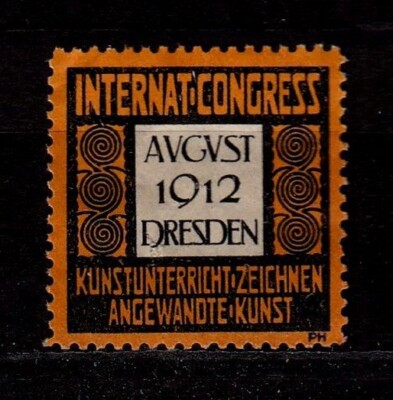 423473/ Reklamemarke   Kunstunterricht - Internat. Congress - Dresden 1912