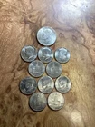 11 Bicentennial Coins Lot ~ 1 “IKE Silver Dollar” And 10 Kennedy Half Dollars..